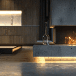 Cement Look Fireplace